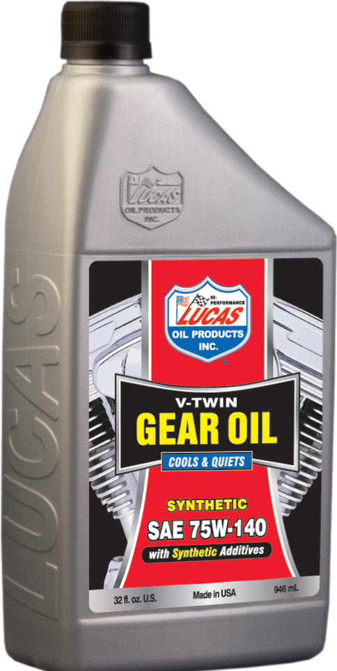 V-TWIN SYN GEAR OIL 75W140 1 QT (6/CASE SOLD EA)