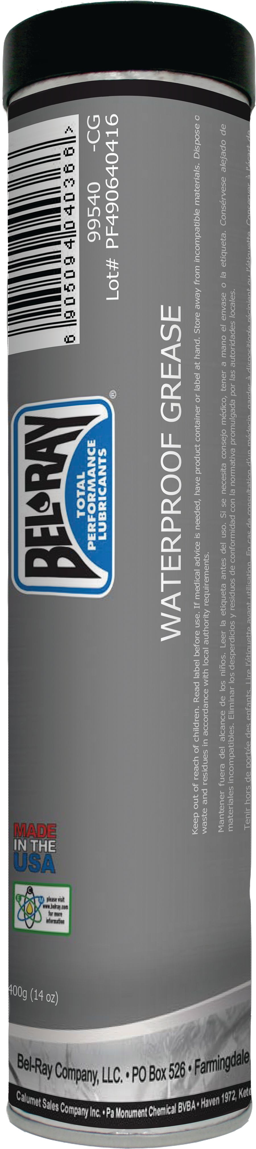 WATERPROOF GREASE CARTRIDGE 14 OZ (10/CASE SOLD EA)