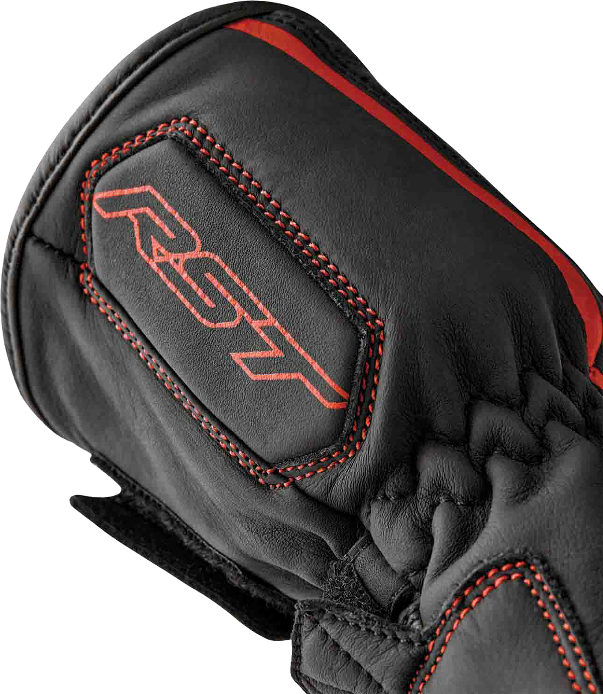 S1 GLOVE BLK/RED LEATHER MD