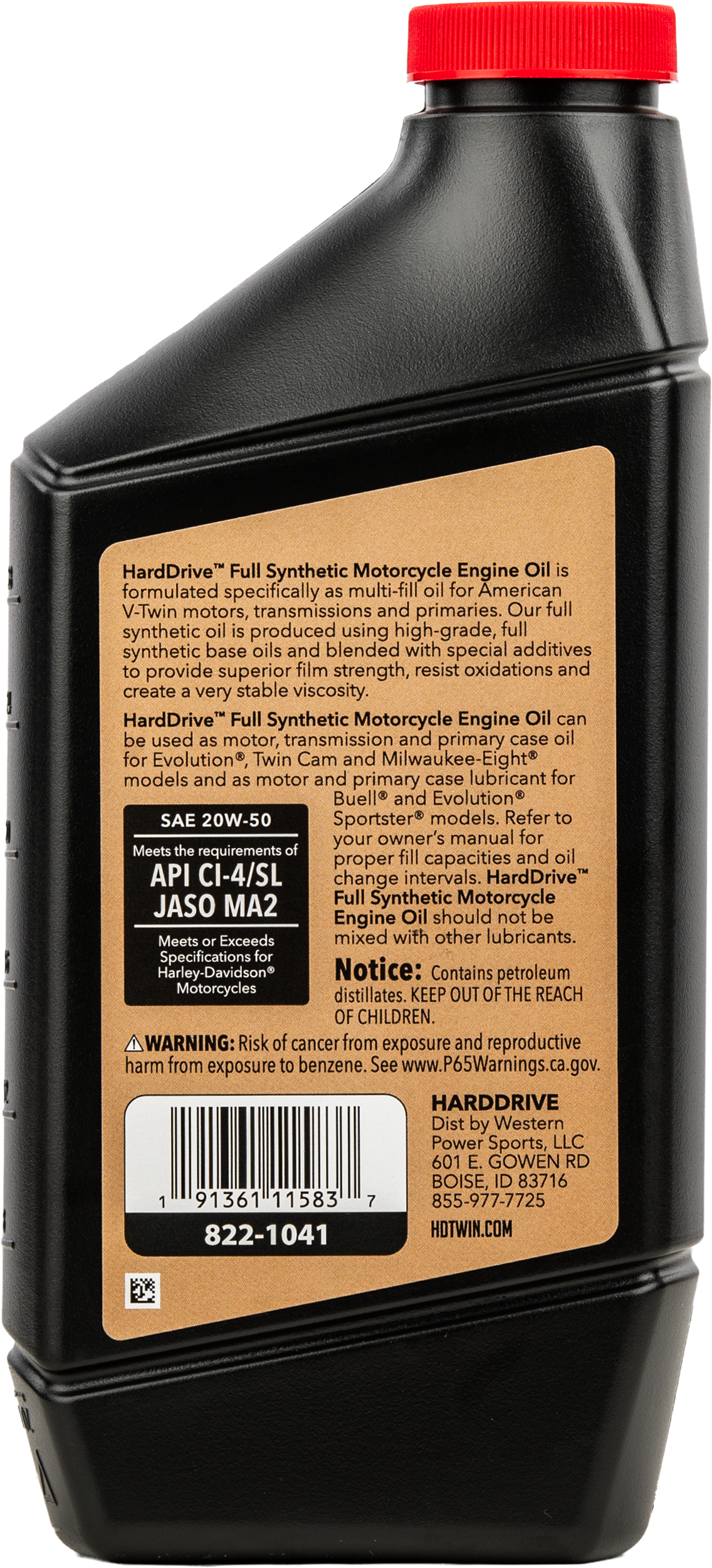 FULL SYN ENGINE OIL 20W50 1 QT (12/CASE  SOLD EA)