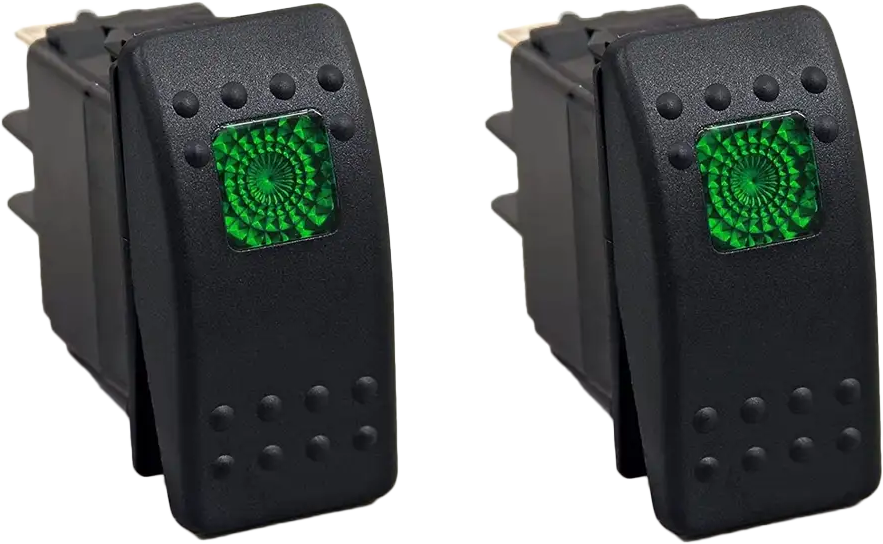 LIGHTED ROCKER SWITCH GREEN