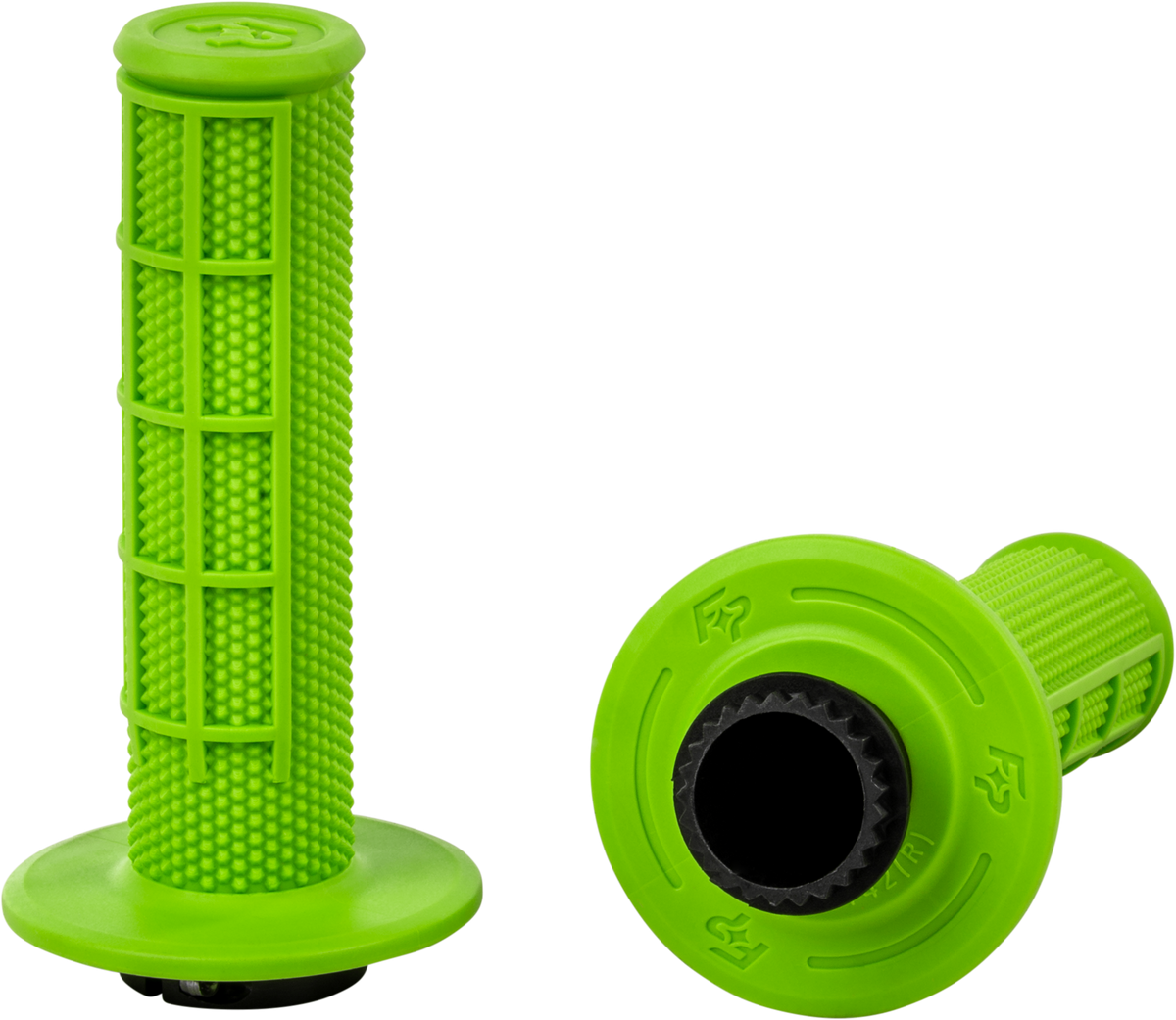 CONTROL MX LOCK-ON GRIPS GREEN HALF WAFFLE