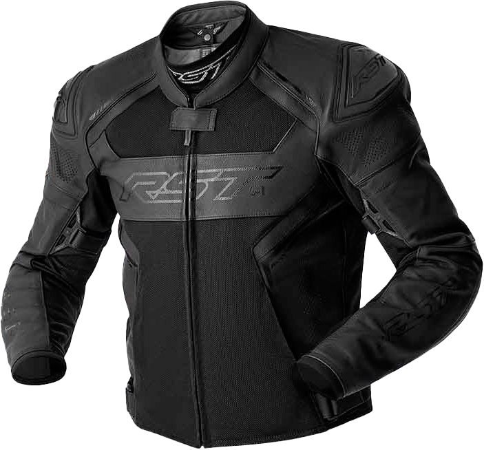 S1 D3O MESH LEATHER JACKET BLACK LG