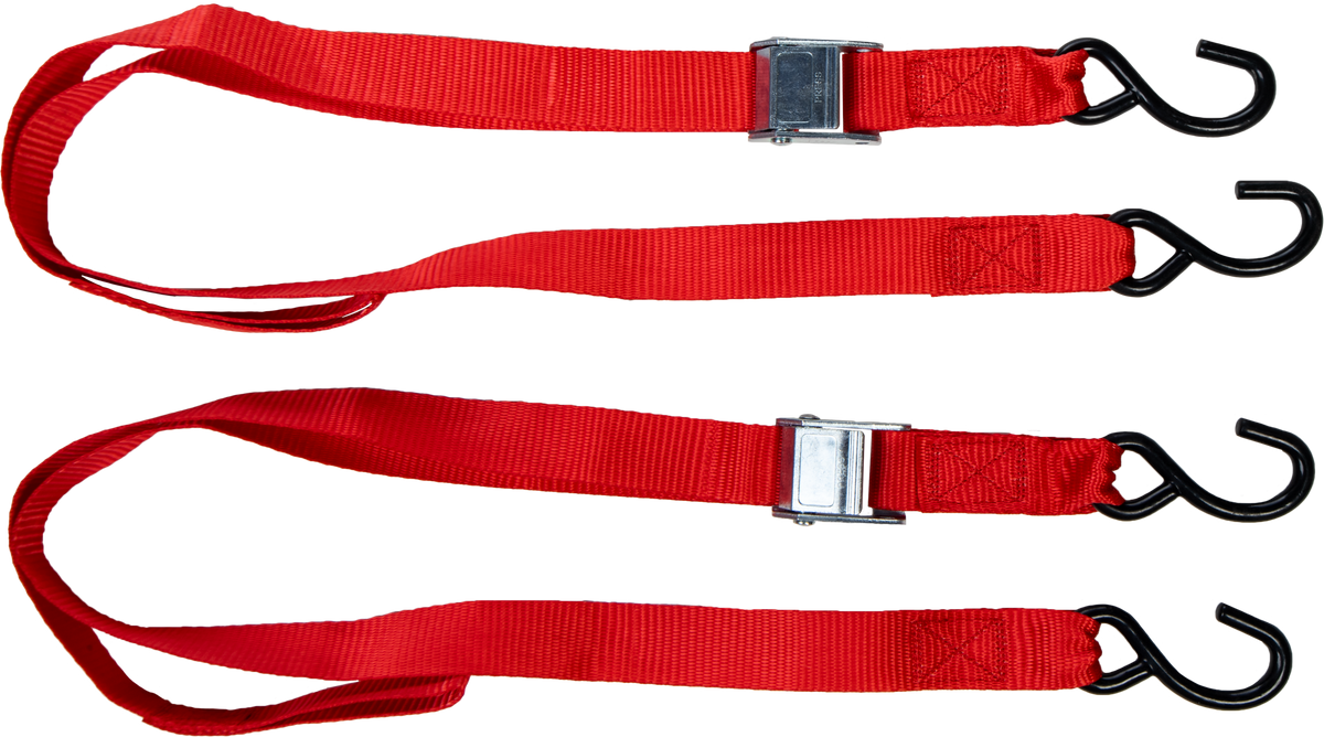 1.5" X 6' TIE-DOWN RED 2/PK