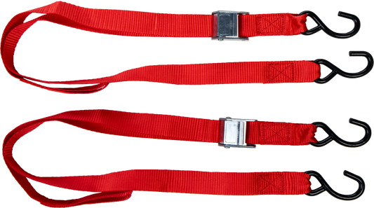 1.5" X 6' TIE-DOWN RED 2/PK