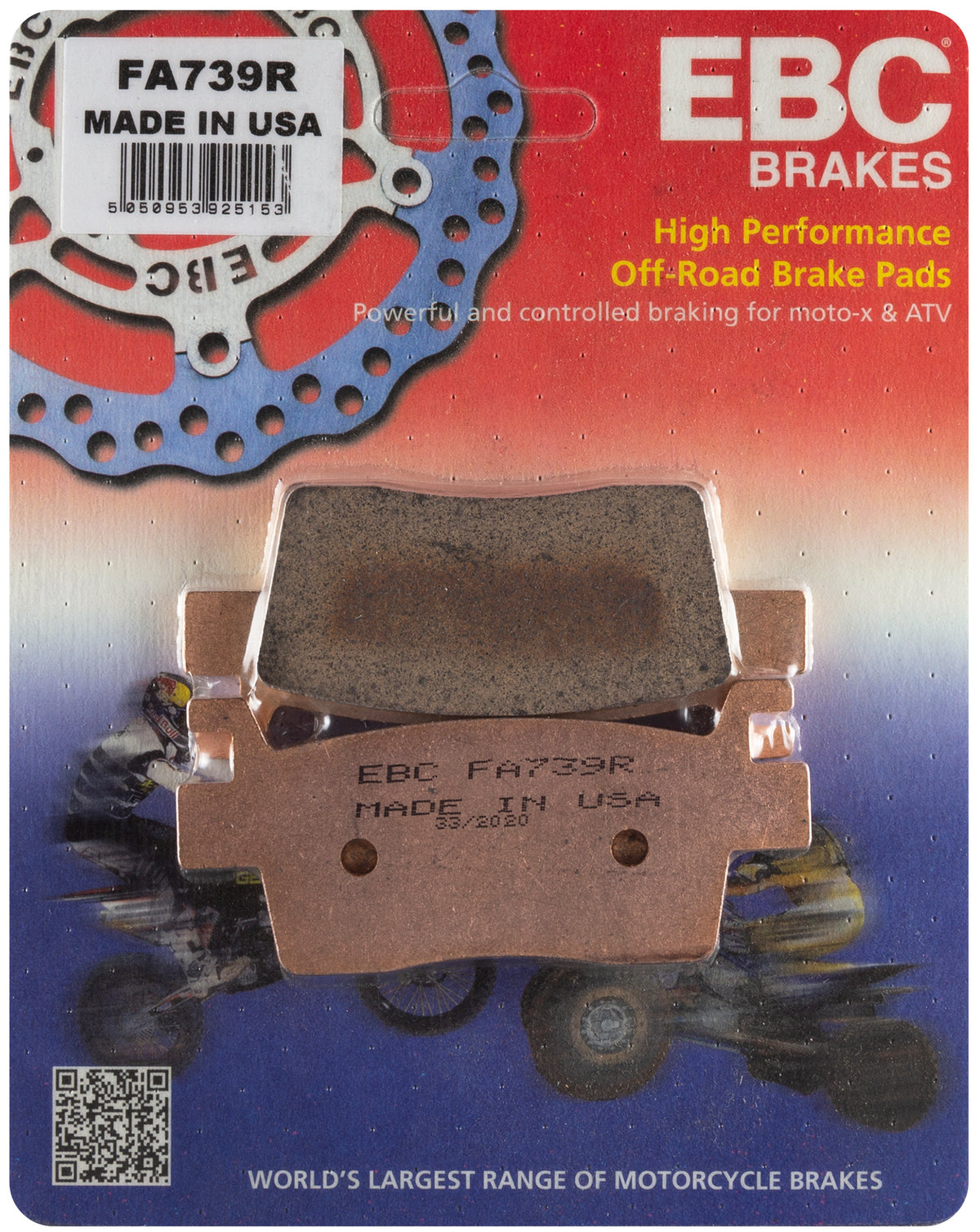 BRAKE PADS FA739R SINTERED R SERIES