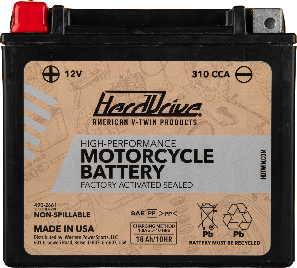 HIGH PERFORM  BATTERY YTX20H CCA 310