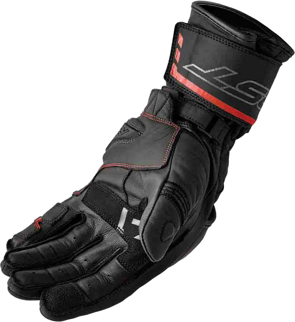 S1 GLOVE BLK/RED LEATHER MD