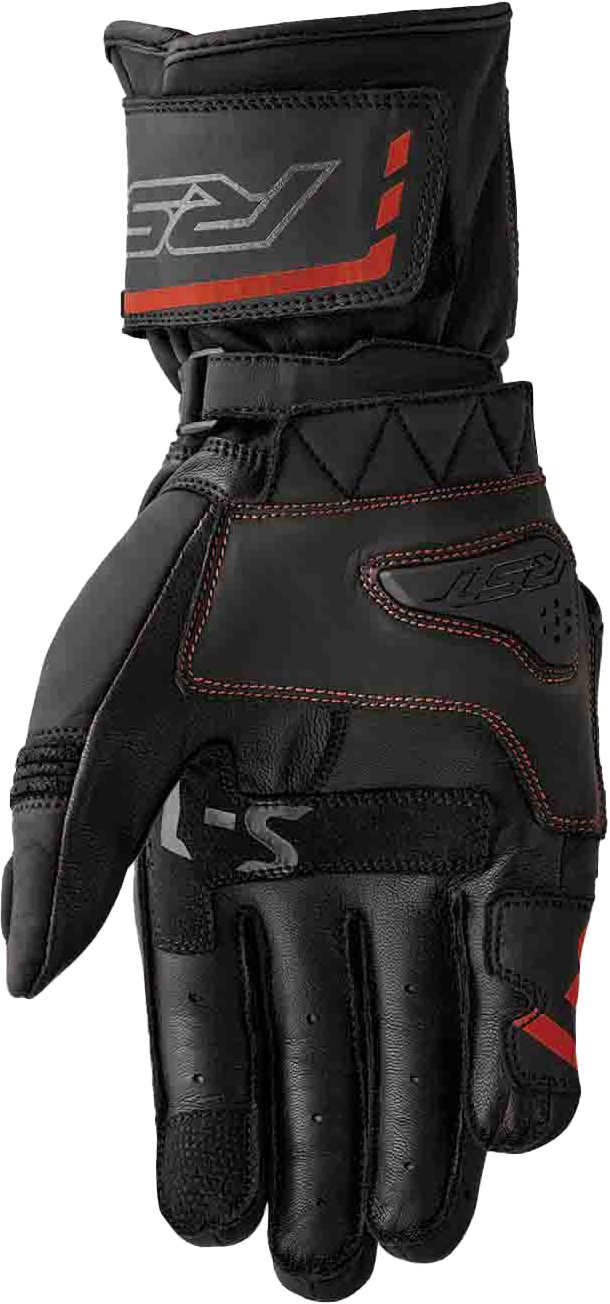 S1 GLOVE BLK/RED LEATHER MD