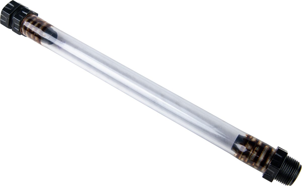 FILLER HOSE W/SCREW CAP CLEAR 12"