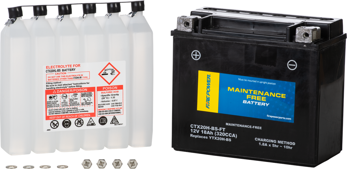 BATTERY CTX20H-BS-FT MAINTENANCE FREE