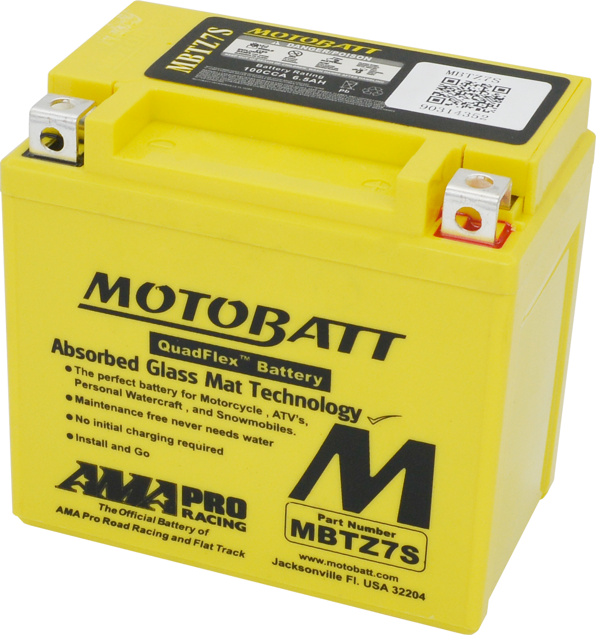 BATTERY MBTZ7S SEALED FACTORY ACTIVATED