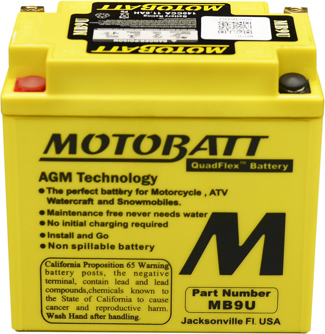 BATTERY MB9UHD SEALED FACTORY ACTIVATED