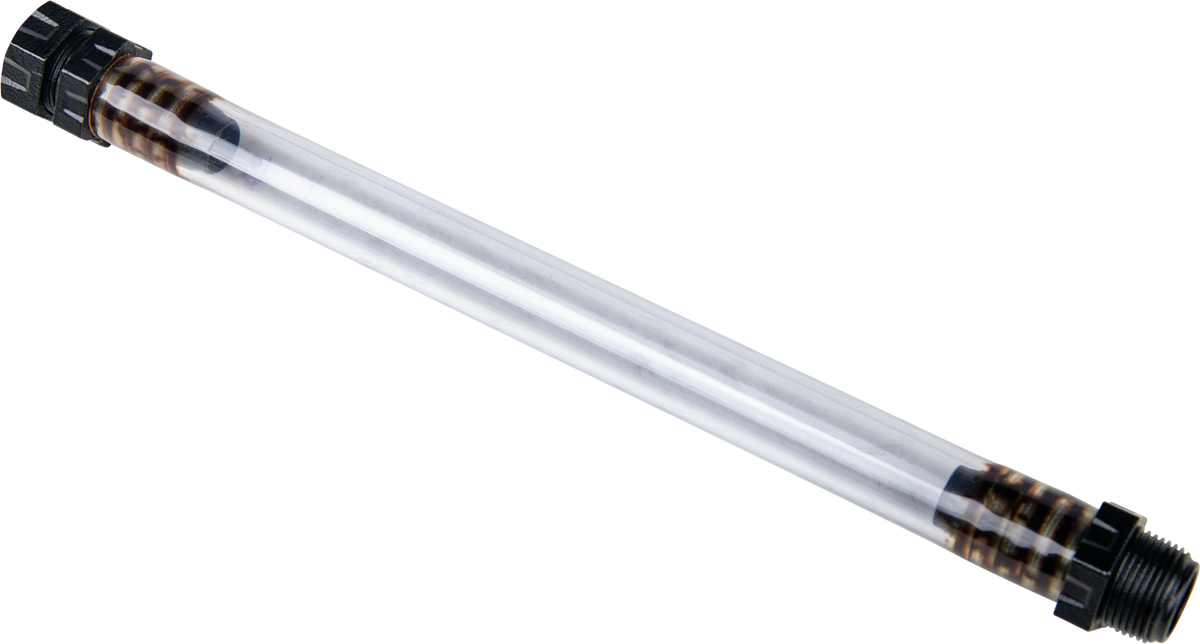 FILLER HOSE W/SCREW CAP CLEAR 12"