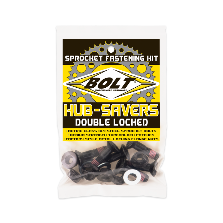 SPROCKET FASTENERS BLACK 6/PK