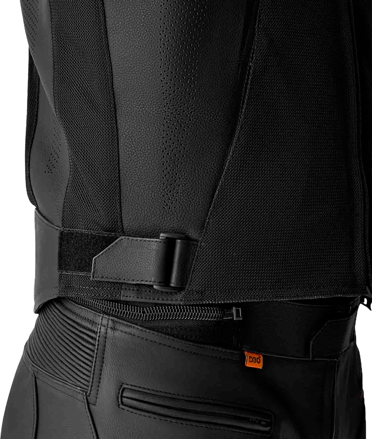 S1 D3O MESH LEATHER JACKET BLACK MD