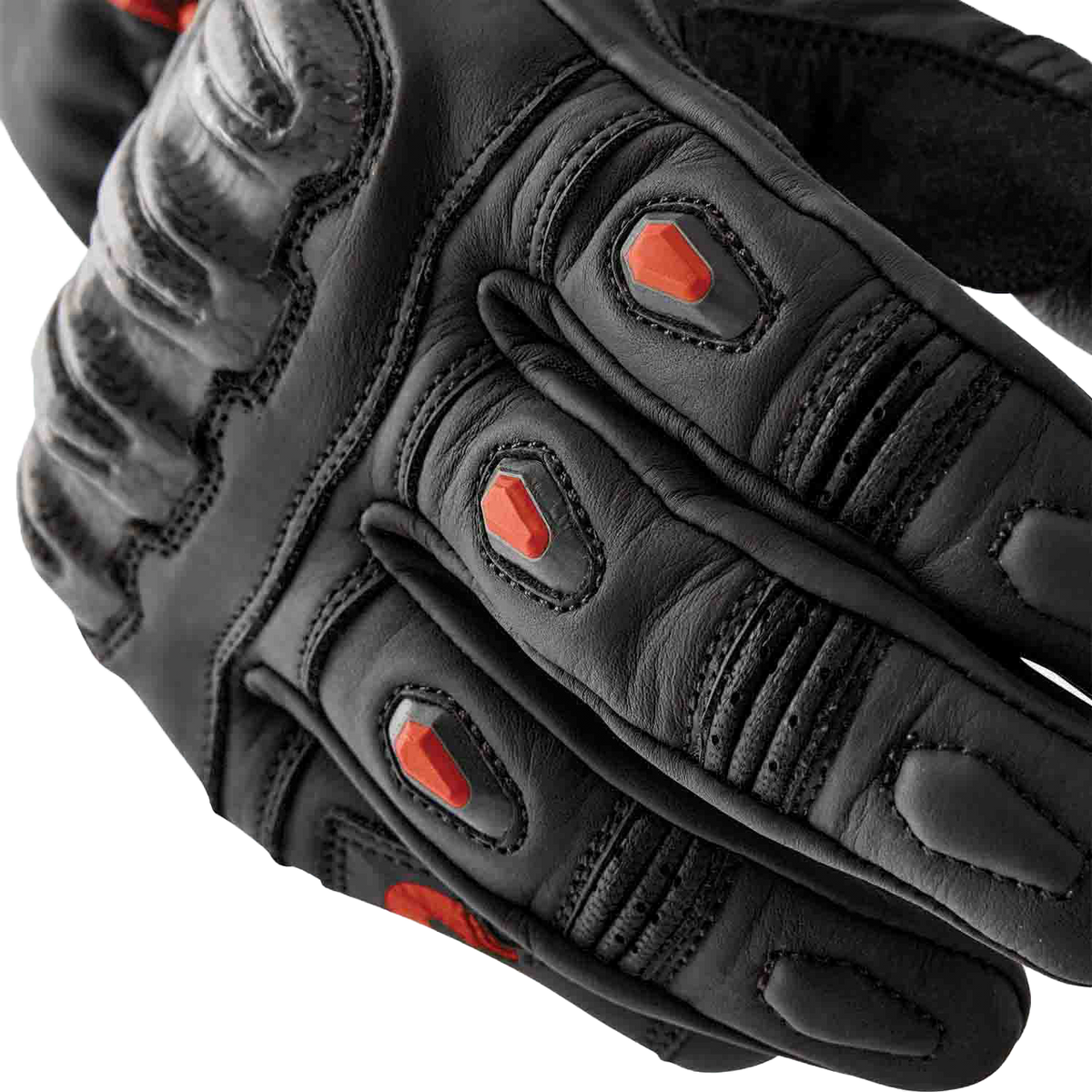 S1 GLOVE BLK/RED LEATHER MD