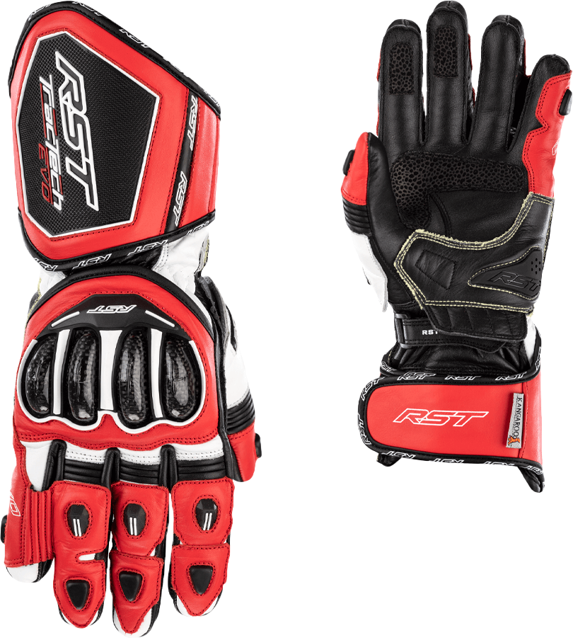 TRACTECH EVO 4 CE GLOVE RED/WHITE/BLACK SM