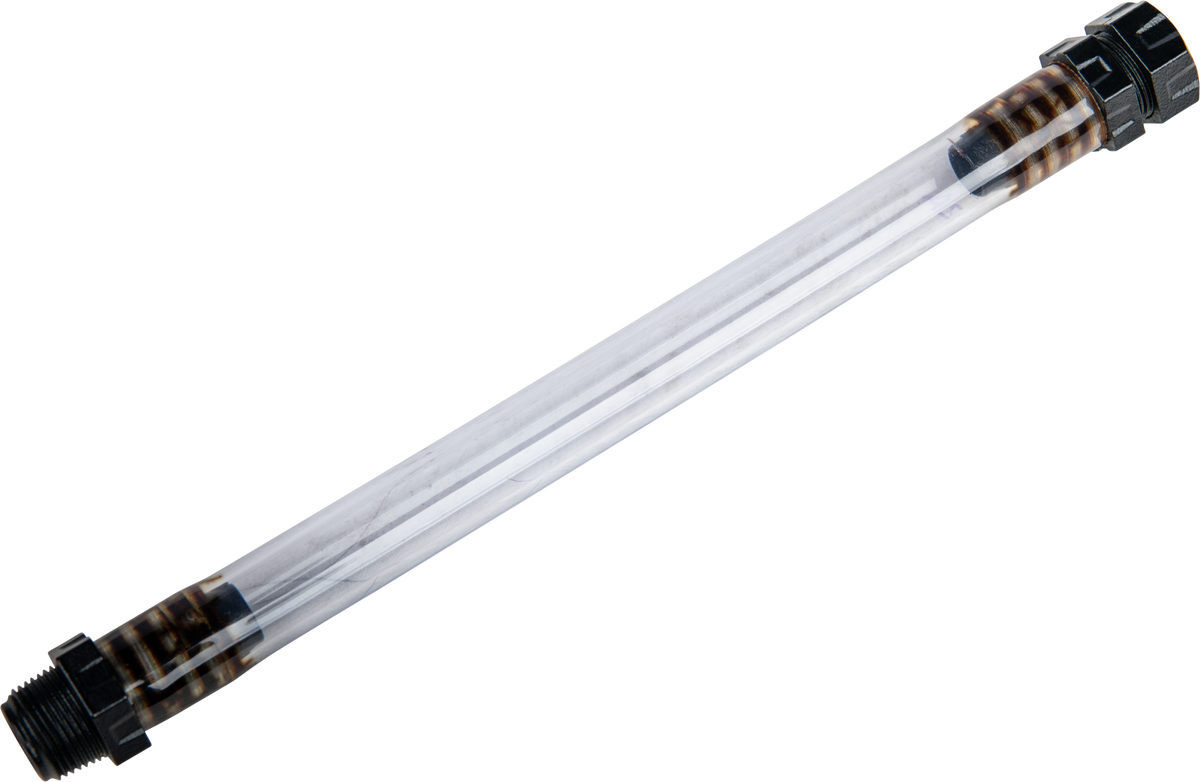 FILLER HOSE W/SCREW CAP CLEAR 12"