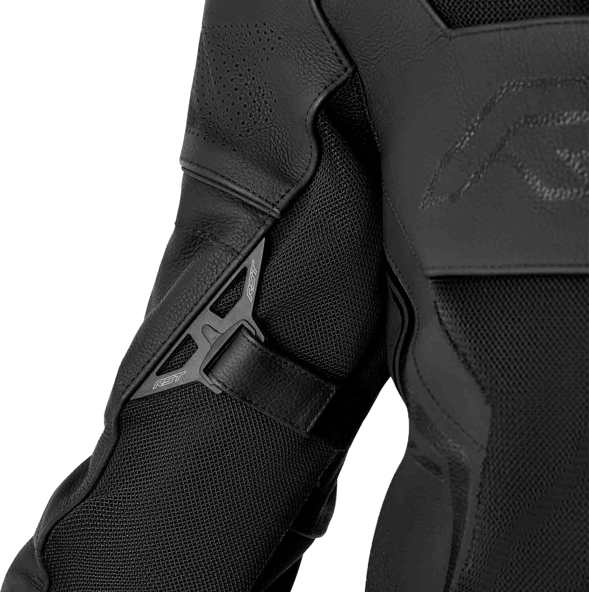 S1 D3O MESH LEATHER JACKET BLACK LG