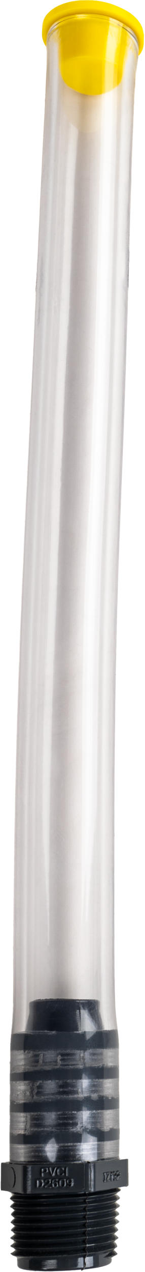 FILLER HOSE PUSH-IN PLUG CLEAR 12"