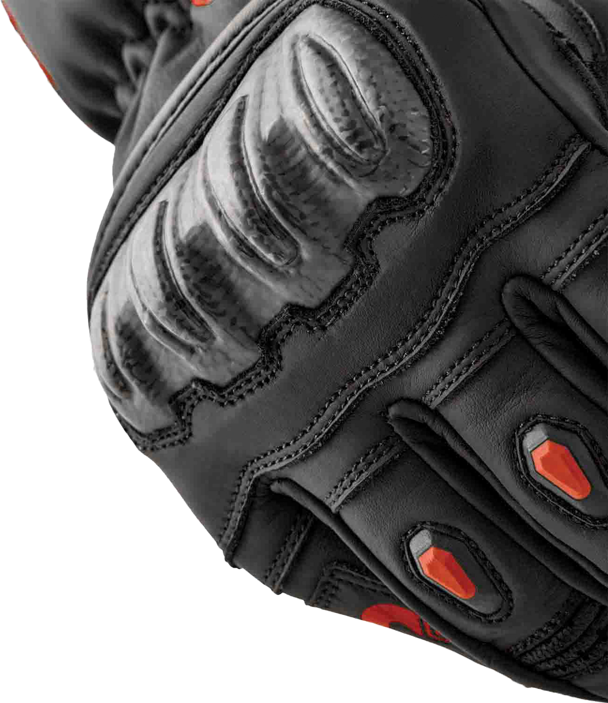 S1 GLOVE BLK/RED LEATHER MD