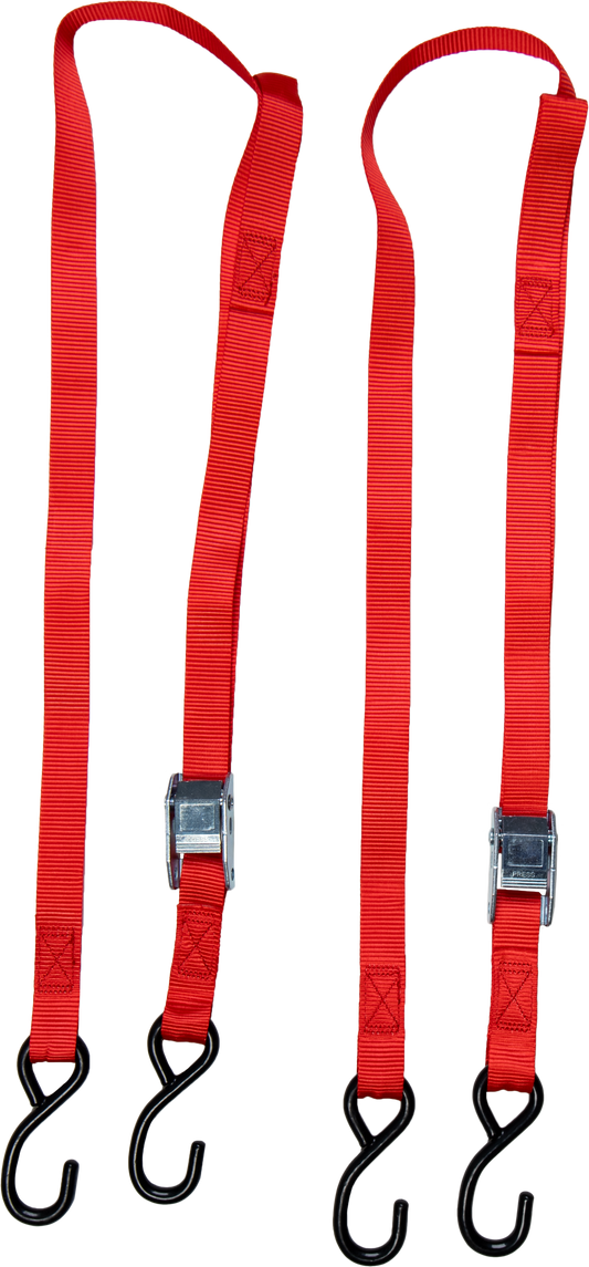 1" X 6' TIE-DOWN RED 2/PK